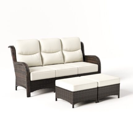 Lalaly Sofa with Ottomans – Comfortable and Stylish Outdoor Patio Seating